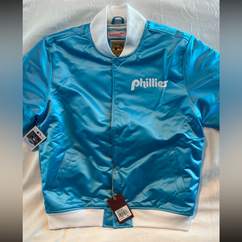 Phillies- Men’s Heavy Satin - Mitchel & Ness Jacket- NWT